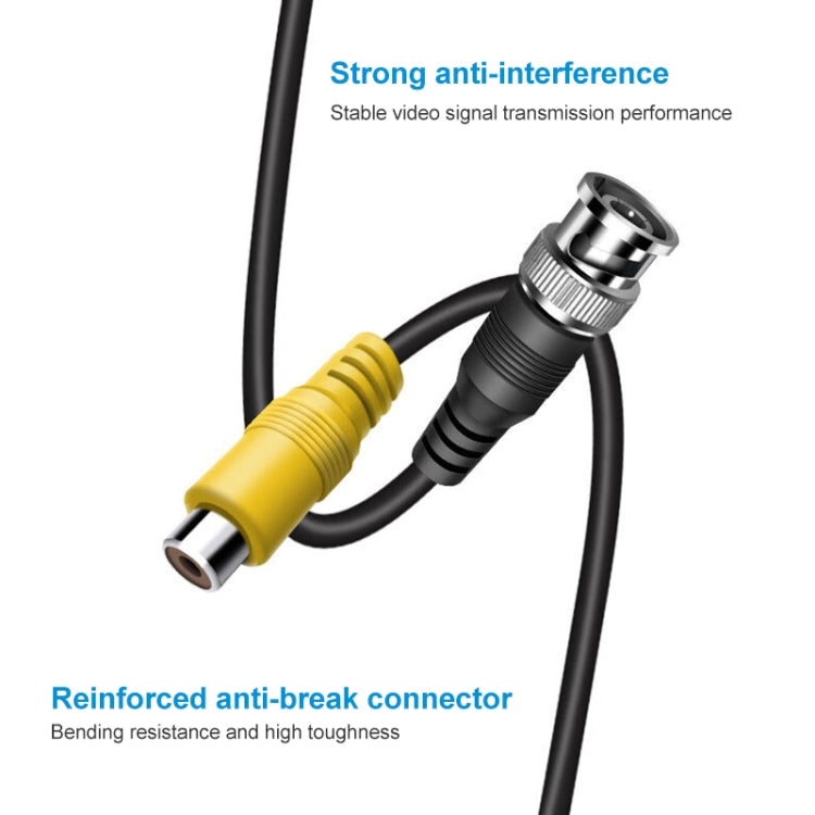 BNC Male To RCA Female Connection Cable Copper HD Video Coaxial Cable Monitoring Cable, Length: 1m, 1m