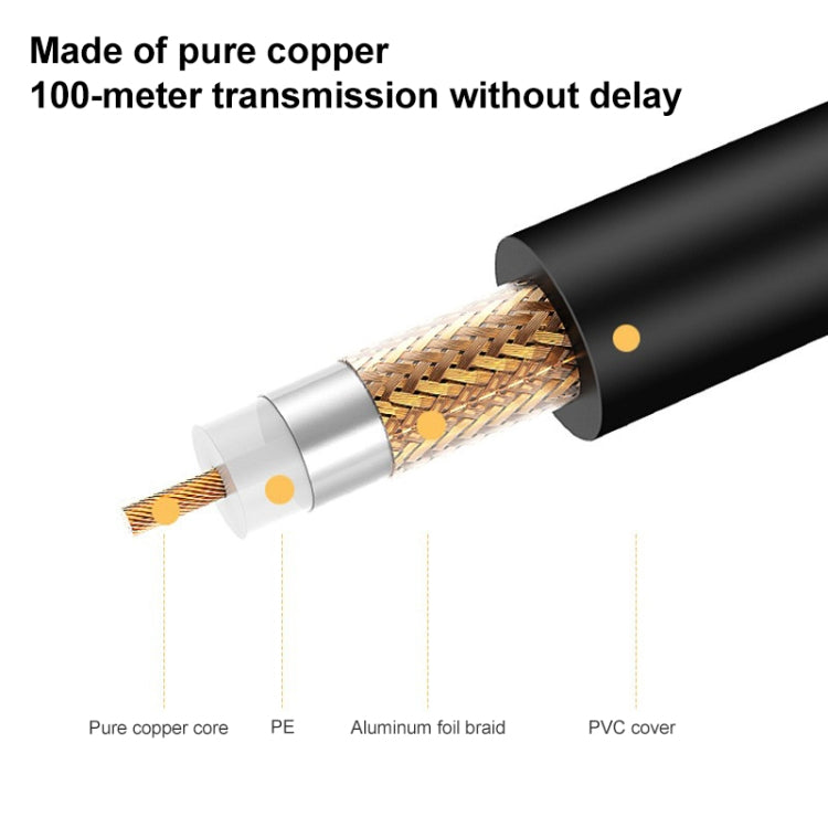 BNC Male To RCA Female Connection Cable Copper HD Video Coaxial Cable Monitoring Cable, Length: 1m, 1m