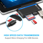 موزع واجهات ROCKETEK RT-SGO727 USB 3.0 + USB 2.0 + Micro USB لجهاز Microsoft Surface Go، مع فتحتي بطاقة TF وSD، RT-SGO727