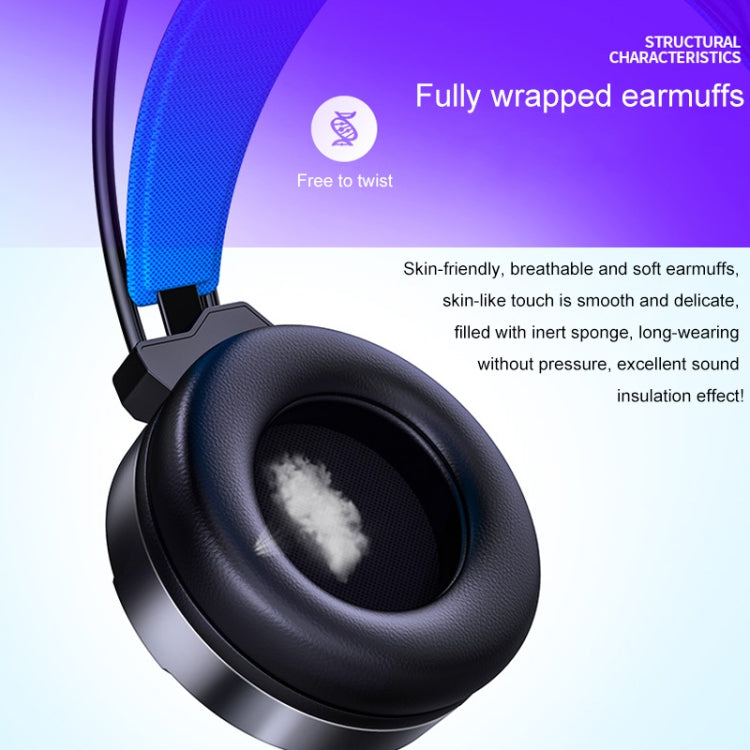 YINDIAO Q3 USB Wired E-sports Gaming Headset with Mic & RGB Light, Cable Length: 1.67m, USB