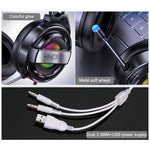 YINDIAO Q3 USB Wired E-sports Gaming Headset with Mic & RGB Light, Cable Length: 1.67m, USB