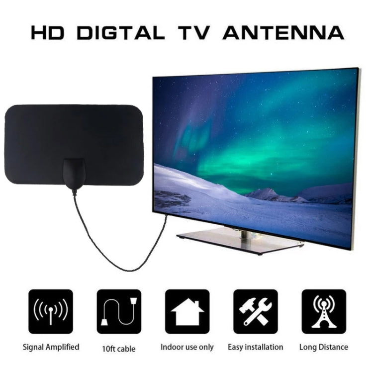 هوائي HDTV داخلي 5dBi/25dBi مع ملصق على الجانبين، VHF170-230/UHF470-862MHz، AN-1001