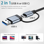 محطة إرساء متعددة الوظائف BYL-2218TU 8 في 1 USB + USB-C / Type-C إلى USB، BYL-2218TU
