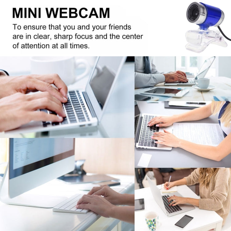 HXSJ A860 30fps 480P HD Webcam for Desktop / Laptop, with 10m Sound Absorbing Microphone, Length: 1.4m, A860 Red, A860 Red + Black, A860 Black, A860 Grey, A860 Blue