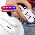 محول HUB USB A بطول 30 سم TPE إلى 3 منافذ USB أنثى