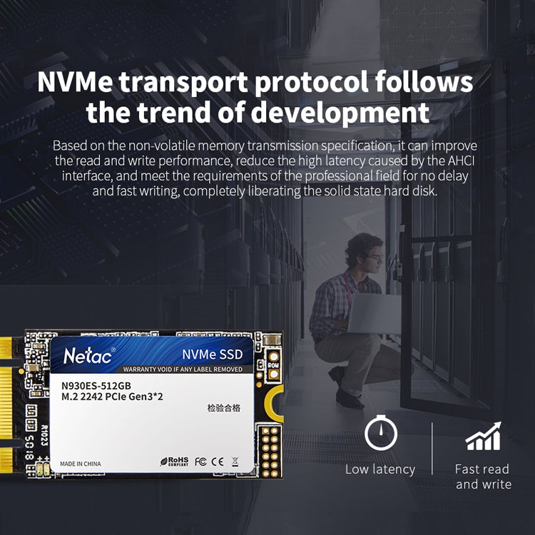 Netac N930ES 256GB M.2 2242 PCIe Gen3x2 Solid State Drive, 256GB
