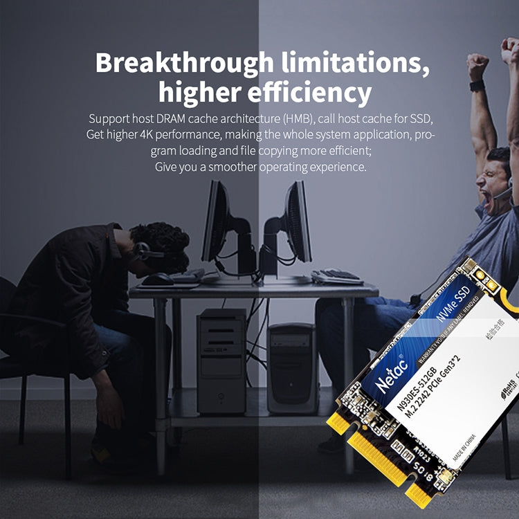 Netac N930ES 512GB M.2 2242 PCIe Gen3x2 Solid State Drive, 512GB