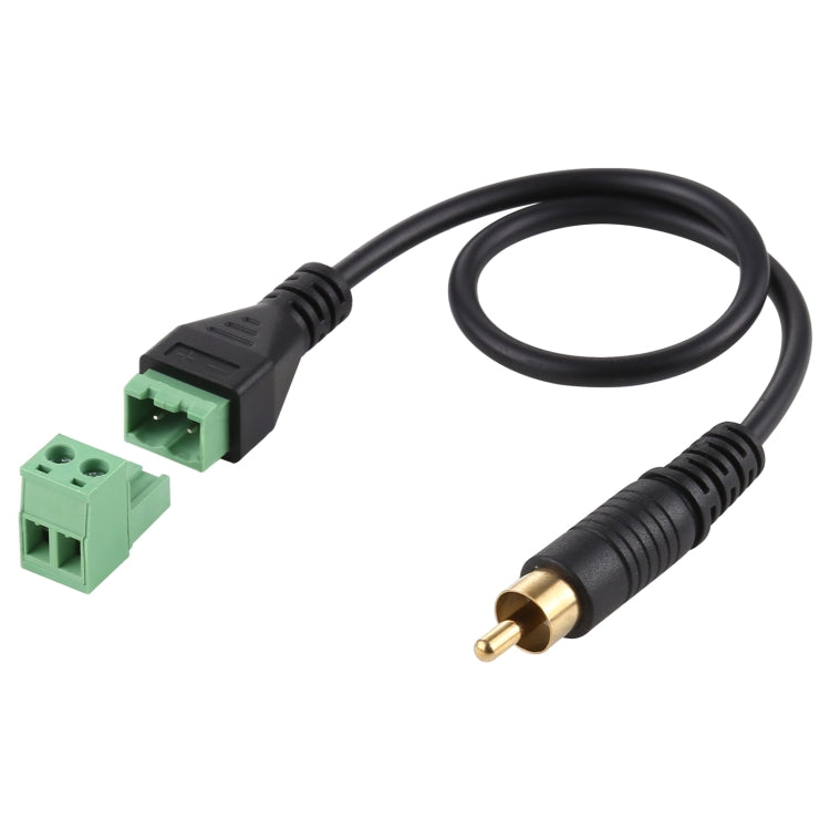كابل محول توصيل RCA ذكر مطلي بالذهب إلى طرفين قابلين للتوصيل بدون لحام USB، الطول: 30 سم، RCA ذكر
