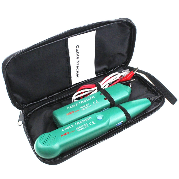 جهاز تتبع كابل خط الهاتف BSIDE MS6812 RJ11 & RJ45، يشمل المرسل والمستقبل، MS6812
