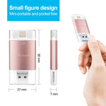 ذاكرة فلاش Richwell 3 في 1 بسعة 64 جيجابايت Type-C + 8 دبابيس + USB 3.0 مع غطاء معدني مزدوج ودفع وسحب مع وظيفة OTG