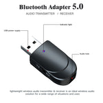 KN330 3 in 1 USB Bluetooth 5.0 Adapter Audio Transmitter Receiver with Switch Button & 3.5mm AUX Interface, KN330