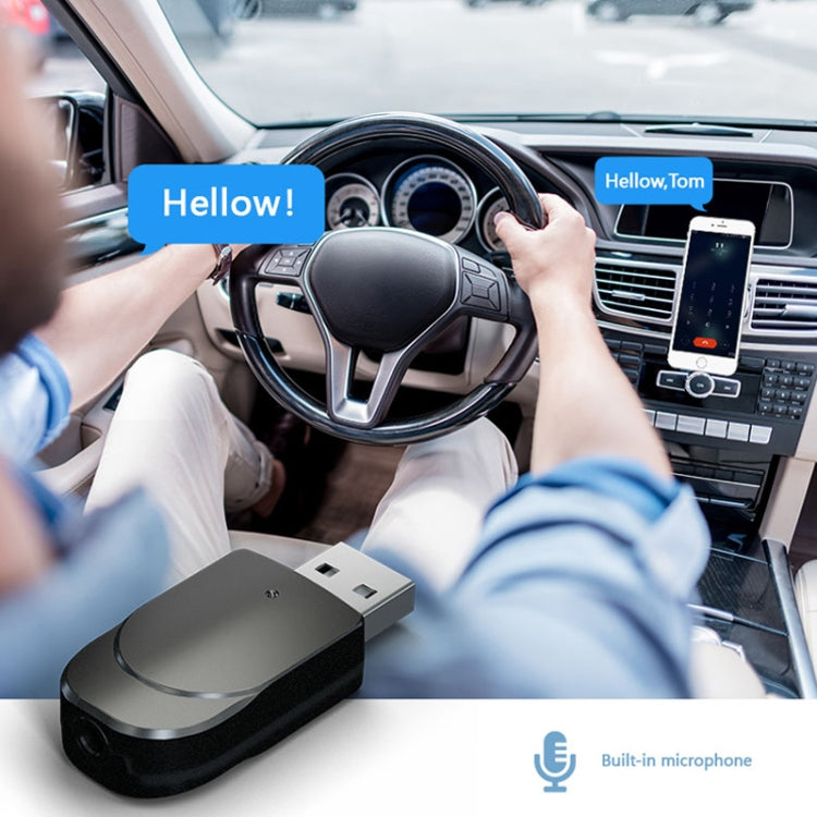 KN330 3 in 1 USB Bluetooth 5.0 Adapter Audio Transmitter Receiver with Switch Button & 3.5mm AUX Interface, KN330