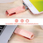 ريتشويل 3 في 1 فلاش ديسك معدني 128 جيجابايت Type-C + Micro USB + USB 3.0 مع وظيفة OTG