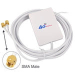 هوائي 4G بقوة 28dBi مع موصل SMA ذكر لجهاز راوتر 4G LTE FDD/TDD، SMA ذكر