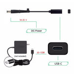 كابل شاحن محول طاقة DP USB-C / Type-C إلى 7.4 × 0.6 مم لأجهزة HP، 2.4 × 0.6 مم