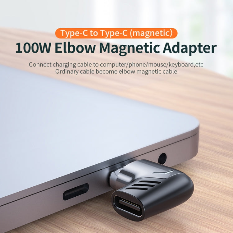 محول شحن مغناطيسي USB-C / Type-C أنثى إلى USB-C / Type-C بزاوية 120 واط PD، X20