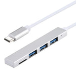 T-818 TF + 3 x USB 3.0 to USB-C / Type-C HUB Adapter