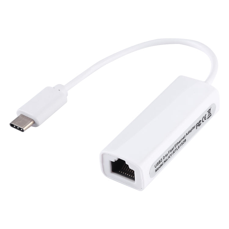 محول شبكة إيثرنت USB-C / Type-C بسرعة 10 / 100 ميجابت في الثانية KY-RTL8152B، USB Type-C 100Mbps