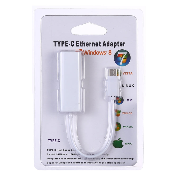 محول شبكة إيثرنت USB-C / Type-C بسرعة 10 / 100 ميجابت في الثانية KY-RTL8152B، USB Type-C 100Mbps