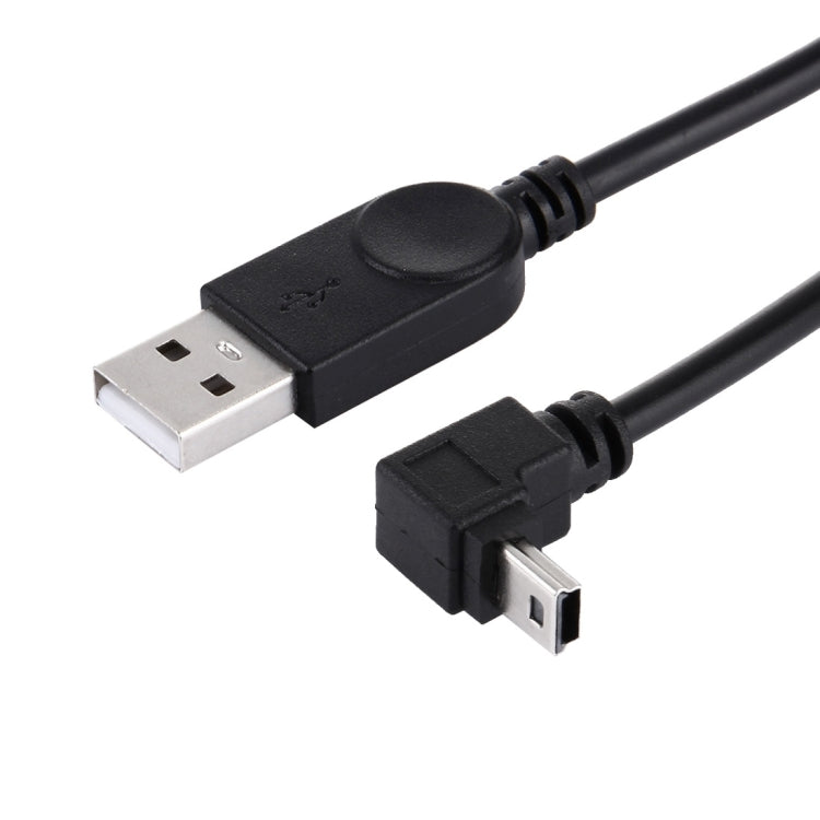 كابل بيانات / شحن Mini USB بزاوية 90 درجة كوع، الطول: 28 سم، Mini USB بزاوية كوع