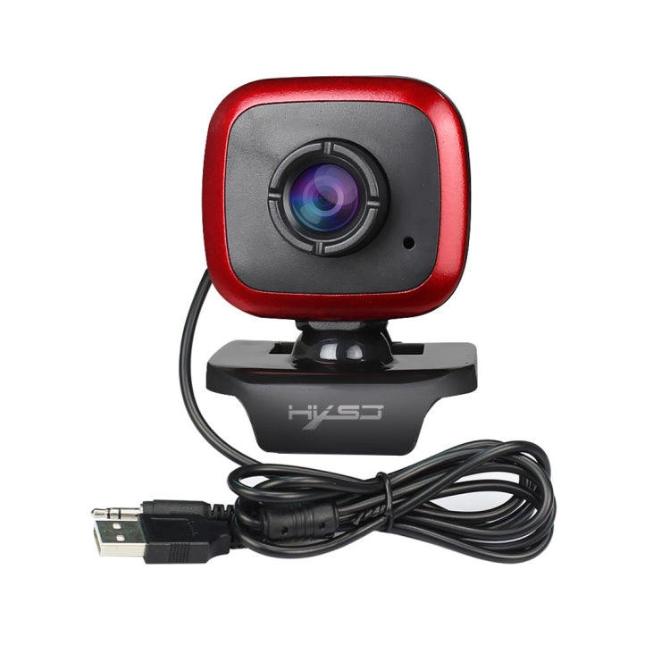 كاميرا ويب HXSJ A849 بدقة 480P قابلة للتعديل بزاوية 360 درجة مع ميكروفون للكمبيوتر الشخصي
