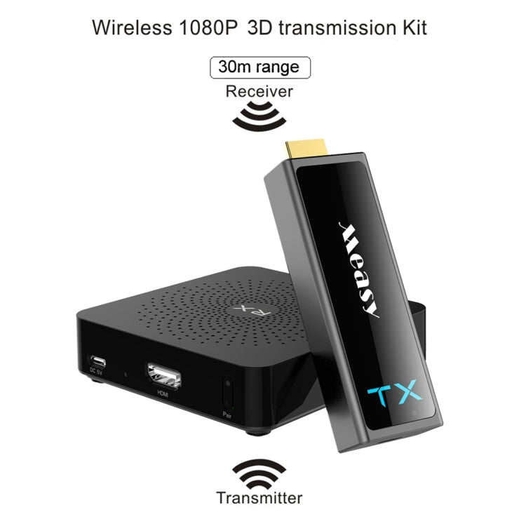 مجموعة إرسال واستقبال لاسلكية Measy W2H Mini2 بتردد 60 جيجاهرتز بدقة HD كاملة 1080P ونقل ثلاثي الأبعاد، مسافة الإرسال: 30 متر، قابس المملكة المتحدة، PC6337، PC6337AU، PC6337UK، PC6337US