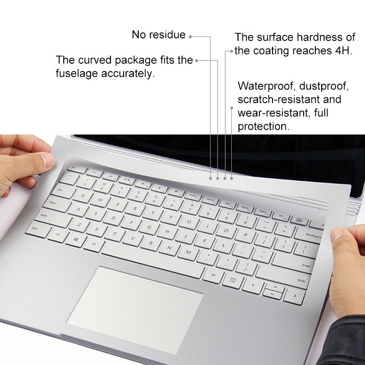 مجموعة ملصقات واقية لقشرة الدفتر 4 في 1 لمايكروسوفت Surface Book بحجم 13.5 بوصة، لـ Surface Book بحجم 13.5 بوصة