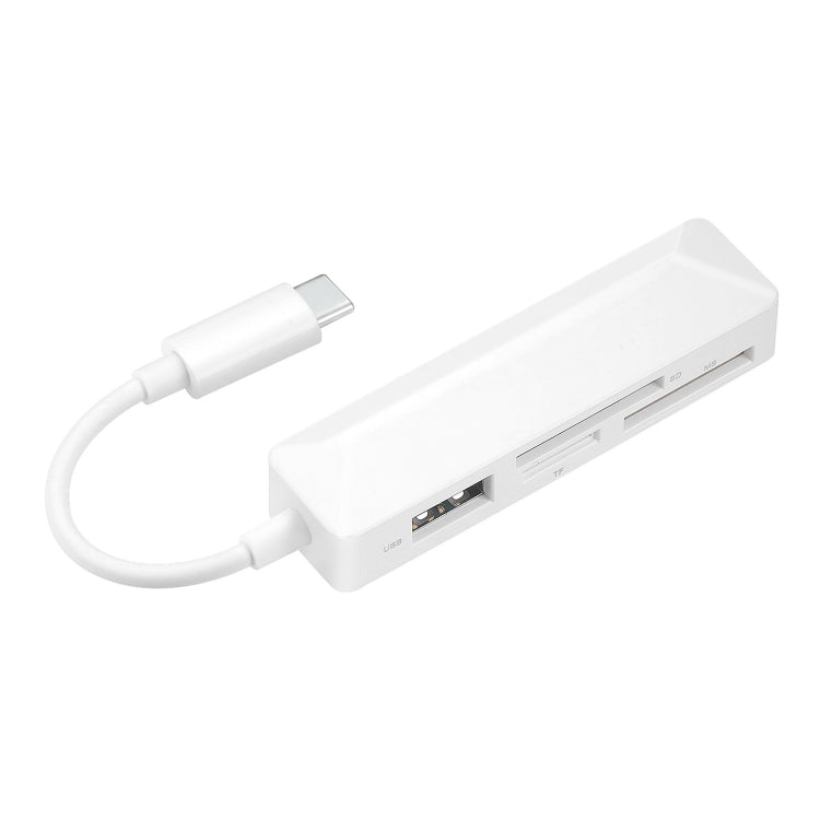 قارئ بطاقات متعدد الوظائف 4 في 1 MS + SD + TF + USB2.0 لأجهزة Type-C، Type-C