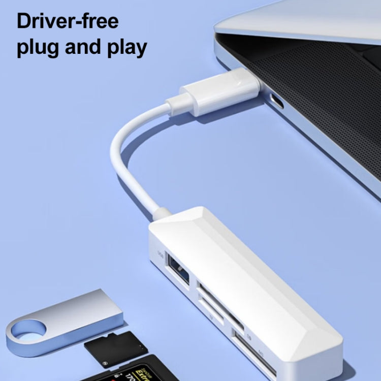 قارئ بطاقات متعدد الوظائف 4 في 1 MS + SD + TF + USB2.0 لأجهزة Type-C، Type-C