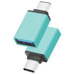 Aluminum Alloy USB-C / Type-C 3.1 Male to USB 3.0 Female Data / Charger Adapter