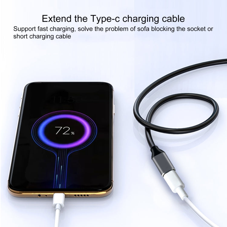 كابل محول USB-C / Type-C ذكر إلى USB-C / Type-C أنثى، طول الكابل: 50 سم، 50 سم