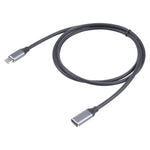 كابل محول USB-C / Type-C ذكر إلى USB-C / Type-C أنثى، طول الكابل: 1 م، 1 م