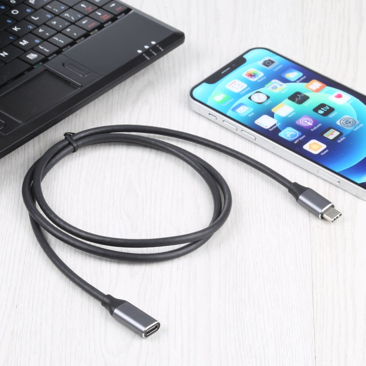 كابل محول USB-C / Type-C ذكر إلى USB-C / Type-C أنثى، طول الكابل: 1 م، 1 م