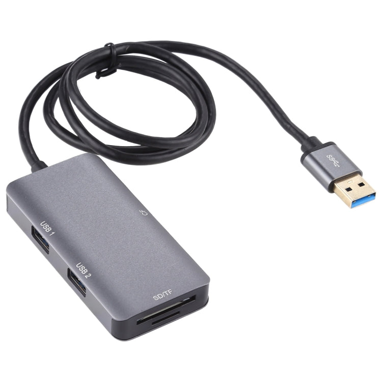 قارئ بطاقات متعدد الوظائف 5 في 1 مزدوج USB 3.0 + CF + TF + SD، 5 في 1 USB 3.0