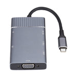 محطة إرساء USB-C متعددة الوظائف 7 في 1 مزدوج USB 3.0 + TF/SD + HDMI/VGA + جاك 3.5 مم + Type-C / USB-C، 2xUSB3.0+TF/SD+HDMI/VGA+3.5 مم