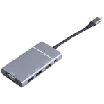 محطة إرساء USB-C متعددة الوظائف 7 في 1 مزدوج USB 3.0 + TF/SD + HDMI/VGA + جاك 3.5 مم + Type-C / USB-C، 2xUSB3.0+TF/SD+HDMI/VGA+3.5 مم