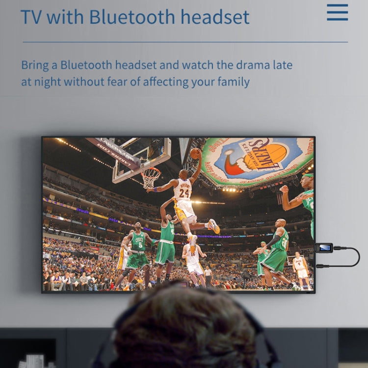 T11B 2 in 1 USB Bluetooth 5.0 Transmitter & Receiver Audio Adapter with LCD Screen, T11B