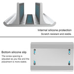 Universal Portable Aluminum Alloy Single Slot Width Adjustable Laptop Vertical Radiating Storage Stand Base, Single Slot Black