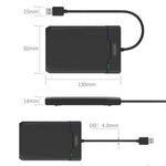 حاوية قرص صلب SATA 2.5 بوصة بمنفذ USB 3.0 من UNITEK، الطول: 30 سم