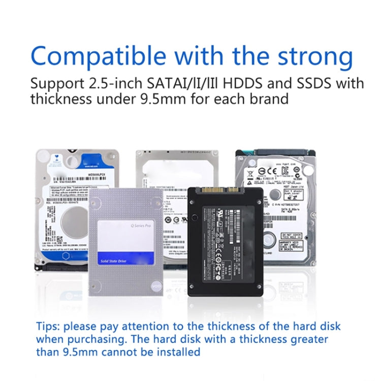 حاوية قرص صلب SATA 2.5 بوصة بمنفذ USB 3.0 من UNITEK، الطول: 30 سم
