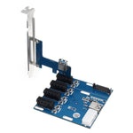 PCI-E to PCI-E Converter Card 1 to 4 1 X Express Card with 4 Ports PCI-E Slots