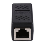 Crystal Network Straight Through Head-line Connector Pair Terminal Female to Double Head RJ45 Interface Extension Device, 2 Ports