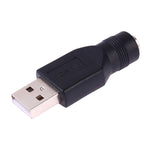 محول موصل USB ذكر إلى قابس أنثى 5.5 × 2.1 ملم، USB ذكر إلى 5.5 × 2.1 ملم