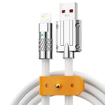 Mech Series كابل بيانات شحن سريع سيليكون USB إلى 8 Pin معدني 6A 120W، الطول: 1.2 متر، 1.2 متر 8 Pin