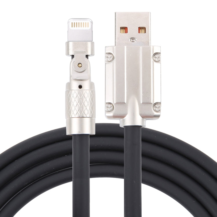 Mech Series كابل شحن سريع USB إلى 8 Pin معدني 180 درجة 6A 120W، الطول: 1.2 متر، 1.2 متر 8 Pin، 1.2 متر 180 درجة 8 Pin