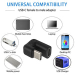 محول USB-C / Type-C على شكل حرف U من ذكر إلى أنثى، Type-C إلى Type-C