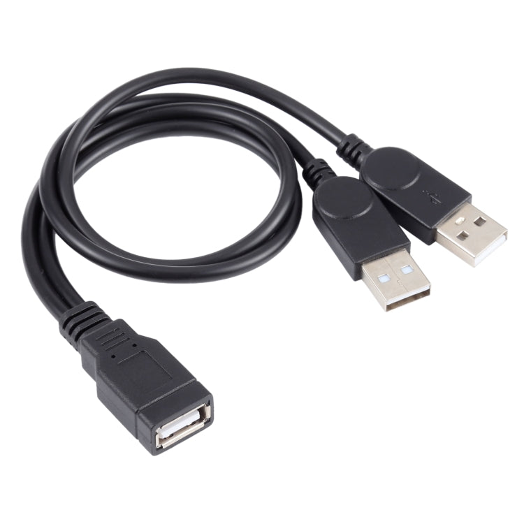 كابل USB أنثى إلى 2 USB ذكر، الطول: حوالي 30 سم