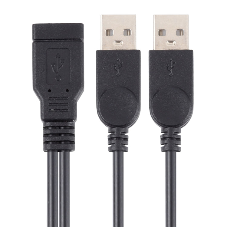 كابل USB أنثى إلى 2 USB ذكر، الطول: حوالي 30 سم