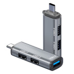 محطة إرساء متعددة الوظائف 3 في 1 من نوع Type-C / USB-C HUB، ADS-302C