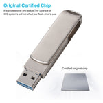 Richwell 3 in 1 32G Micro USB + 8 Pin + USB 3.0 Metal Rotating Push-pull Flash Disk with OTG Function, 32G